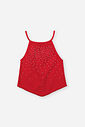 Conjunto Infantil de Natal com Blusa Bata e Shorts em Moletinho Waffle – Look Menina Verão com Stras VERMELHO MARTE