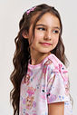 Vestido Infantil Princesas Cheerleders com Stretch – Vestido Menina Estampado Cinti ROSA IOGURTE