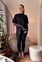 Blusa em Tule Flávia Poá Preto