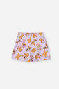 Pijama Infantil com Camiseta e Shorts em Malha Suede – Pijama Menina Verão Corgi NATURAL/LL BRUMA