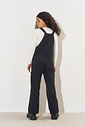 Conjunto Infantil Menina Blusa + Jardineira Preto CTV