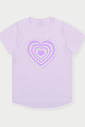 Conjunto Infantil Menina Coração Lilás Abrange