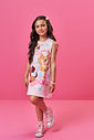 Vestido Infantil em Suplex com Estampa de Cachorrinhos – Vestido Menina Verão Rosa com Strass ROSA CONFETE