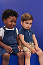 Conjunto Bebê Menino Body Urso Little Sailor e Jardineira Marinho