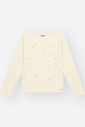 Blusa Canelada Menina com Strass Mundo Cinti NATURAL