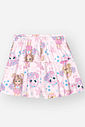Conjunto Infantil Cheerleaders de Body em Cotton com Shorts Estampado e Strass NATURAL/RS IOGURTE
