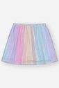 Conjunto Infantil Menina Blusa E Saia-Short Tule Lilás Mundo Cinti