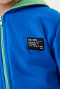 Jaqueta Com Recorte Estampado Costas Azul E Verde Abrange