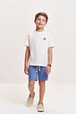 Conjunto Infantil Camiseta Texturizada e Bermuda Denim