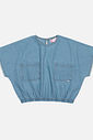 Conjunto Teen Feminino Blusa E Short Azul Jeans Claro Dway