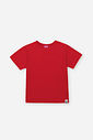 Blusa Infantil Básica Canelada – Camiseta Menina Manga Curta Verão VERMELHO MARTE