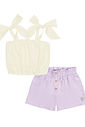 CONJ BLUSA E SHORTS NATURAL/LL BRUMA
