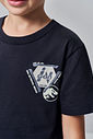 Camiseta Brilha no Escuro Menino Dilophosaurus Jurassic World Preto