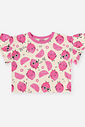 Conjunto Infantil Menina Blusa Boxy e Short Limões