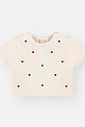 Conjunto Bebê Corações com Blusa Boxy e Saia-Short