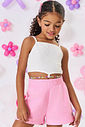 CONJ BLUSA E SHORTS NATURAL/RS BARBIE