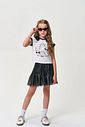 Conjunto Infantil Blusa Boxy Emojis e Saia-Short com Tule Foil