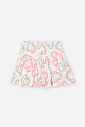 Conjunto Infantil Neon Love com Blusa Boxy e Shorts em Cotton Linho – Look Menina Verão com Estampa OFF WHITE