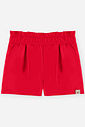 Conjunto Infantil Menina Blusa Boxy com Lenço e Short Vermelho