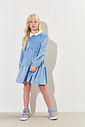 Vestido Infantil Menina Veludo Brilho Azul CTV