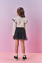 Conjunto Infantil Menina Blusa E Saia Em Tule Preto Mundo Cinti