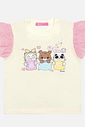 PIJAMA BLUSA E SHORTS NATURAL/ROSA CINTI