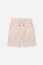 Bermuda Infantil Menino Off White em Moletom sem Felpa com Cordão