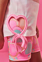 Conjunto Infantil Neon Love com Blusa em Meia Malha e Ciclista em Suplex – Look Menina Verão com Gli NATURAL/RS BARBIE