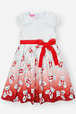 Vestido Infantil Menina Com Casaqueto Vermelho Mundo Cinti