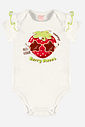Conjunto Bebê Body com Morango Puff e Saia