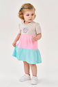 Vestido Bebê Menina Trê Marias Natural, Lilás E Verde Cinti