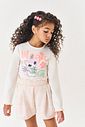 Conjunto Infantil Menina Blusa Magic E Short Azul Mundo Cinti