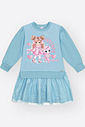 Vestido Infantil Menina de Inverno com Saia Tule – Vestido Bebê Estampa Friends Mundo Cinti