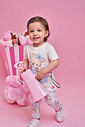 Conjunto Bebê Menina Ursinha Bailarina com Legging Estampada – Look Confortável Cinti Baby NATURAL/AZ PORCELANA