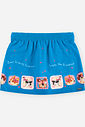Conjunto Infantil Menina Regata e Saia-Short Selos de Cachorrinhos com Strass