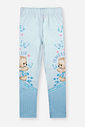 Legging Infantil em Suplex com Estampa de Ursinha – Calça Legging Menina Verão com Elastano AZUL PORCELANA