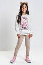 Conjunto Infantil Feminino Inverno Moletom Felpado + Legging Veludo Quentinho Menina
