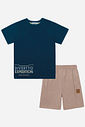 Conjunto Infantil Expedition com Camiseta e Bermuda Ripstop Khaki