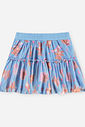Conjunto Infantil Menina Regata com Strass e Saia-Short de Ursinhos
