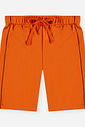 Conjunto Menino Camiseta Cesta de Basquete e Bermuda Laranja