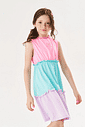 Vestido Infantil Menina Três Marias Rosa, Azul E Lilás Cinti
