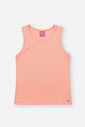 Regata Infantil em Ribana Canelada Neon Love – Blusa Menina Verão com Strass LARANJA NEON LIGHT