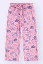 Calça Infantil Menina Wide Leg em Tela Fundo do Mar