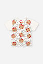 Conjunto Infantil com Blusa em Cotton e Shorts em Moletinho Waffle – Look Menina Verão com Estampa d NATURAL/VM MARTE