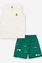 Conjunto Bebê Menino Regata e Bermuda Fazendinha Verde