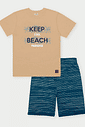 CONJ CAMISETA E BERMUDA BG CAFE/AZ MARINHO