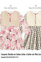 Vestido com Colete Menina Floral Ursa Mundo Cinti