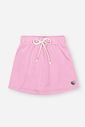 Conjunto Infantil com Regata em Cotton e Shorts Saia em Moletinho – Look Menina Verão com Strass NATURAL/RS IOGURTE