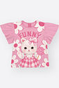 Conjunto Infantil Menina FUNNY Floral Cat Mundo Cinti