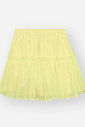 Saia Shorts Infantil com Tule Foil – Saia Menina Verão com Shorts Interno AMARELO LEMON